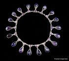 Abraham PAZ Necklace Amethyst & Silver Handwrought 1930's