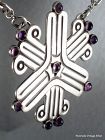 William SPRATLING Necklace Amethyst & Silver Pendant or Pin 1940's