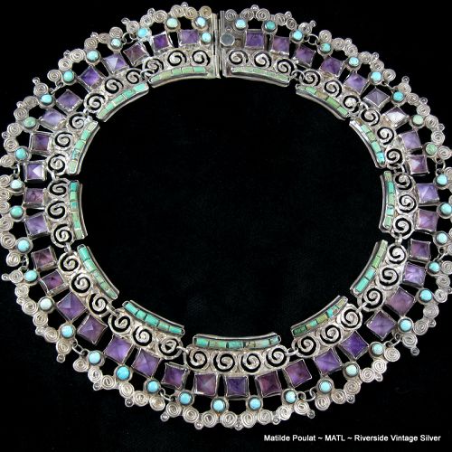 Matilde Poulat MATL Necklace Silver Turquoise & Amethyst