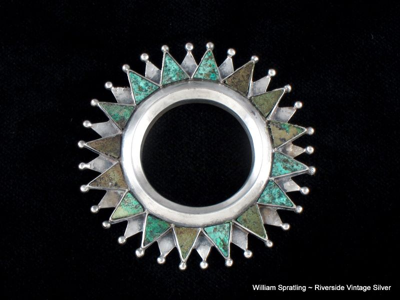 William SPRATLING  Pendant or Brooch Silver & Chrysocolla