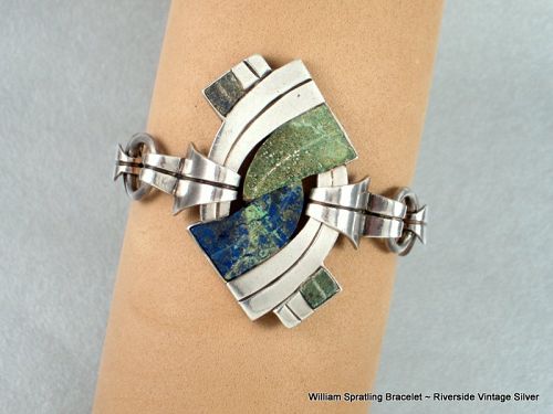 William Spratling Bracelet Sterling Silver & Stone