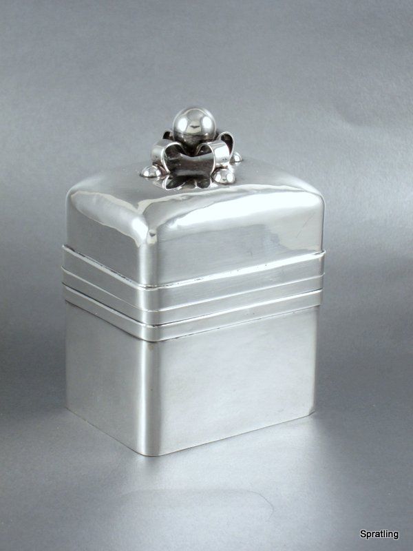 William Spratling Box Silver Tea Caddy  c. 1939