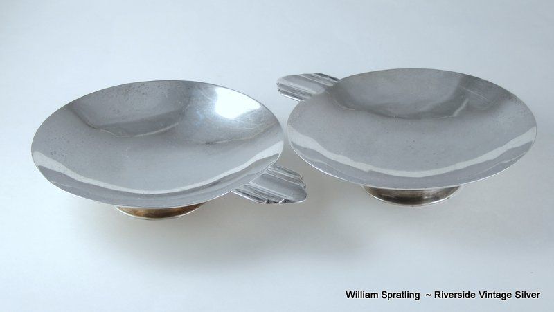 Pair William Spratling De Mexico Ash Trays 1949