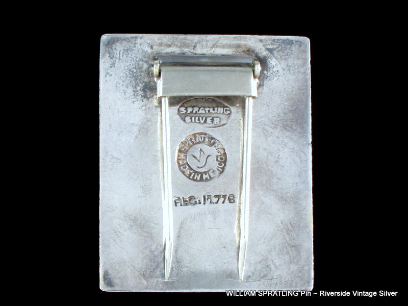 William Spratling Continental Solidarity Pin Silver &amp; Bronze