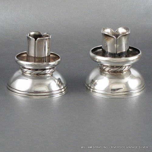 Pair ~ William SPRATLING Candlesticks Sterling Silver c. 1940's