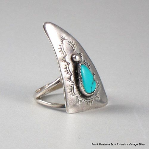 Frank Patania Sr. Turquoise & Silver Ring