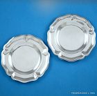 FRED DAVIS Pair Sterling Silver Plates c. 1930's