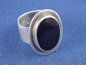 Sam Kramer Modern Onyx & Sterling Silver Ring