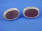 Vintage Gabriel Flores Wood & Sterling Cuff Links