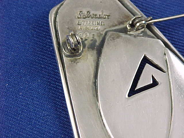 Mexican Modernist SALVADOR Teran Sterling Silver Pin
