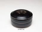 A Black-Glazed Covered Box of Tang Dynasty, 618-907