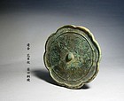 An Excavated Bronze Mirror of Liao/Jing Periods.