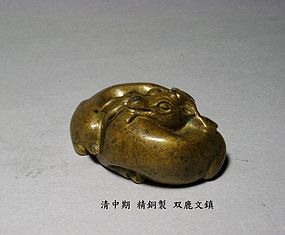A Handsome Bronze Weight of Qing Dynasty