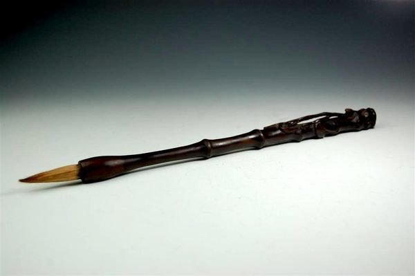 One Beautiful Hardwood Brush Pen of Qing Dynasty.