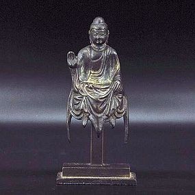A Decent Bronze Buddha of Tang Dynasty