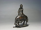 A Bronze Statue of  Lao-tzu Riding Ox,16th/17th Century