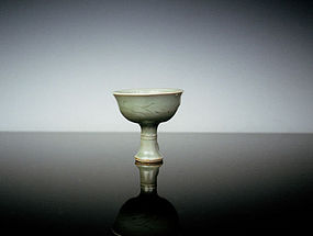 A Logquan Stem-Cup of Ming Dynasty.