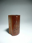 A Bamboo Brush Pot of Qing Dynasty.