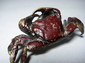 A Bronze Crab of Qing Dynasty.
