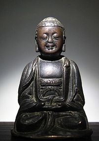 A Fine Bronze Buddha of Ming Dynasty