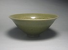 A Yaozhou Conical Bowl with 
Printing Motifs
