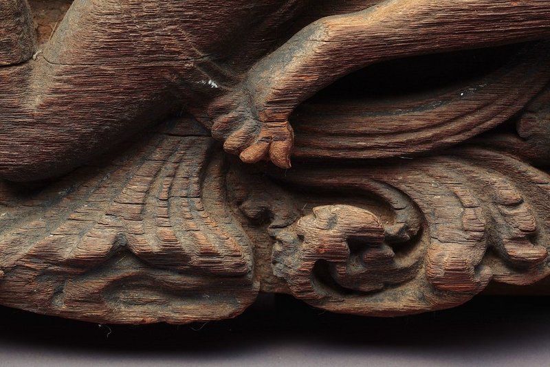 A Wood  Flying Apsaras of 13th Century.