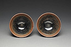 A Pair of Jianyang Tea Bowls of Southern Song Dynasty.,