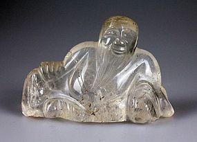 One Nice Rock Crystal Brush Rest of Ming Dynasty