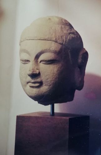 A Nice Stone Head of Sui Dynasty,5th-6th century.