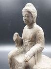 A Limestone Buddhism Statue of Tang Dynasty.