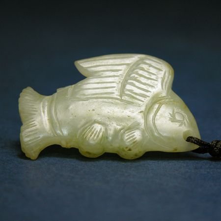A Rare Jade Fish with Wings of Liao Dynasty