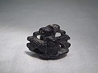 A Rare Black Steatite Pendant of Liao Dynasty