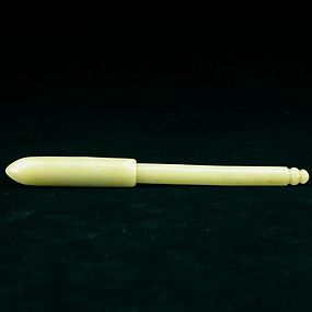 A Fine Greenish White Jade Brush Pen
