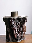 A 19th Century Wood and Pewter Tea Caddy