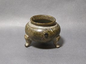 A Tripod Steatite Censer of Tang Dynasty (AD618-906)