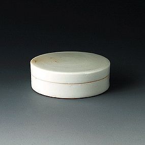 A White Glazed Covered Box