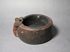 An Old Wood Water Basin of Qing Dynasty