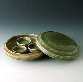 A Beautiful Celadon Covered Box of Song Dynasty