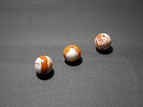 A Triplet of Agate Beads of Liao Dynasty(AD907-1125)