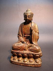 An Ancient Wood Buddha of Yuan Dynasty