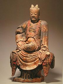 A Magnificent Wood Figure of Yuan Dynasty