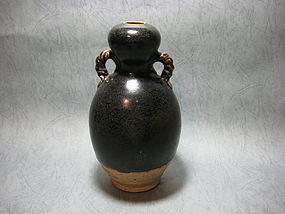 A Black-Glazed Gourd Vase of Northern Song Dynasty
