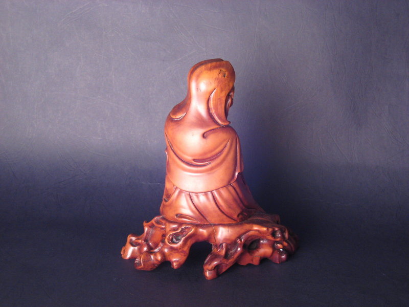 A Boxwood Carving of Lohan of 19th Century