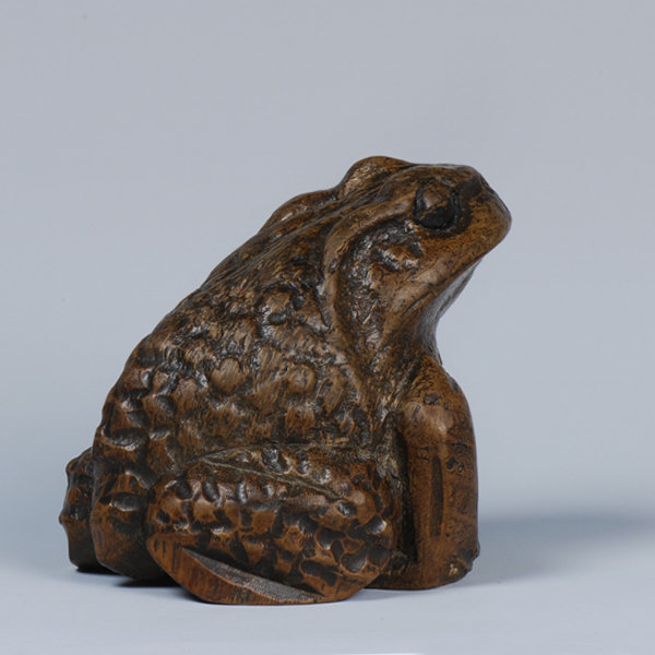 A Bamboo Carving of A Toad of 19th Century