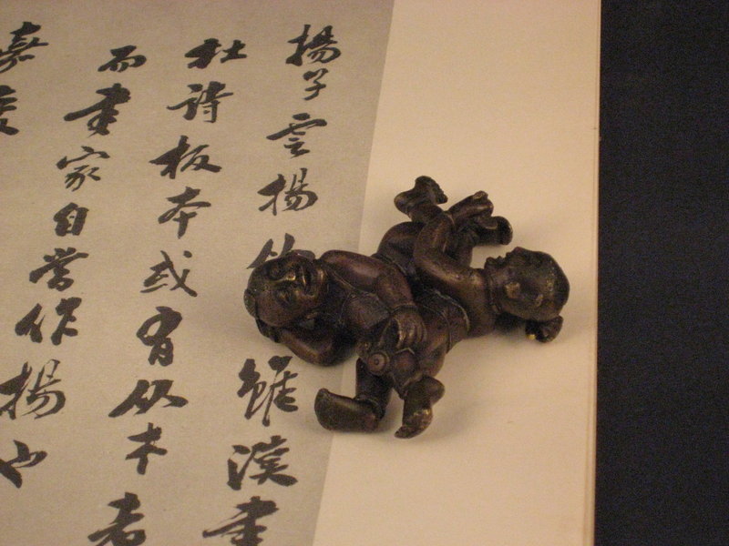 A Joyful Bronze Paper Weight of Qing Dynasty