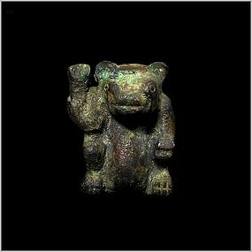 A Rare Bronze Figure of A Bear of Han Dynasty(206B.C.~)