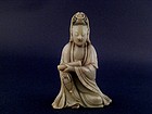A Decent Soapstone Figure of Guanyin of 18th Century