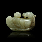 One Beautiful White Jade Carving of Ming Dynasty