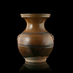 A Handsome Brown Glazed Jar of Han Dynasty (BC206-AD220