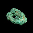 A Rare Turquoise Pendant of Han Dynasty(BC206-AD220)
